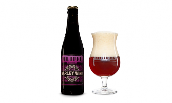 Muifel Barley Wine flesje en glas